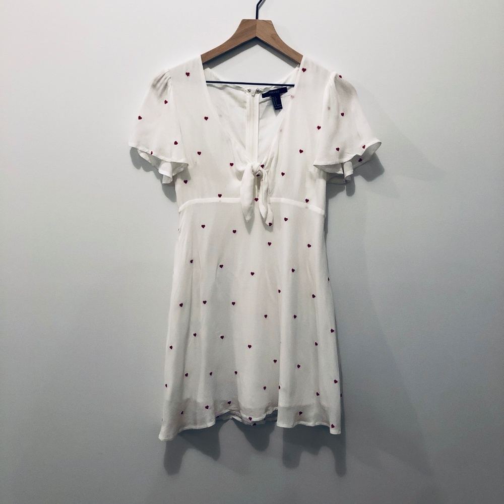 Forever 21 Embroidered Tie-Front Dress